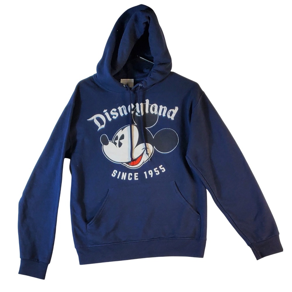 Disneyland‎ Mickey Mouse Since 1955 Navy Blue Hoodie Sweatshirt Size S